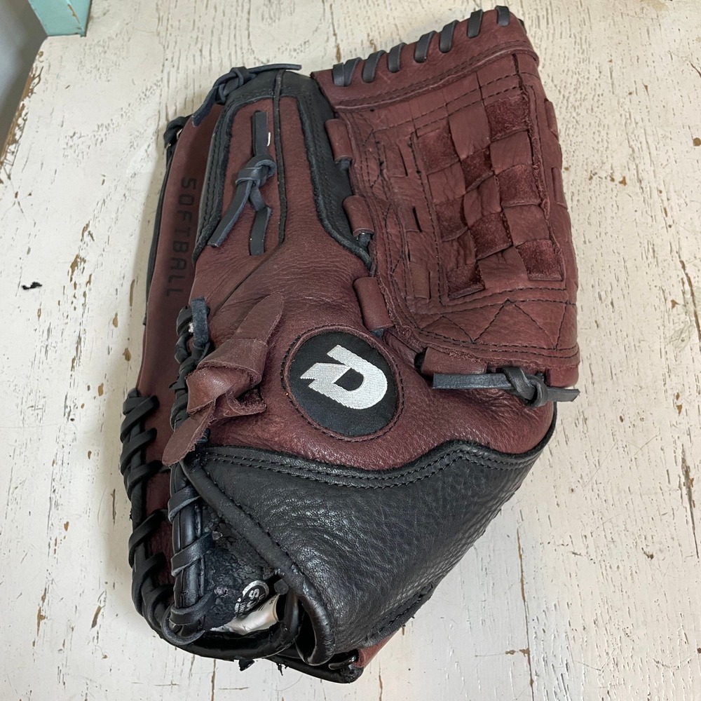 DeMarini Vortex VX135 13.5" ECCO Leather Softball Glove Burgundy Black Right